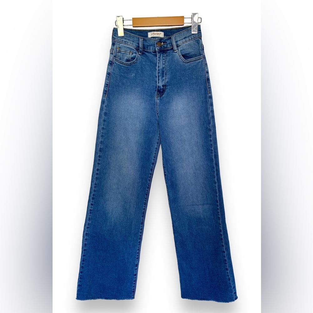 Vibrant M.i.U Wide Leg High Rise Jeans Size 3/Small - Picture 2 of 11